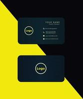Dark blue business card professional design template vector