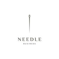 Needle Icon Logo Design Template vector