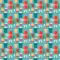 Seamless pattern for gift wrapping for Christmas. New Year's pattern. Wrapping paper with the image of gift boxes. vector