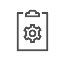 Engineering and gear icon outline and linear vector. vector