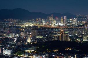 the night view of the city photo