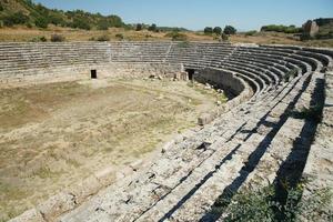 estadio de la antigua ciudad de perge en antalya, turquía foto