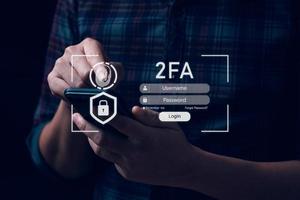 login and password cyber security concept Data protection and secure internet access cyber security. secure access to users personal information security and encryption photo