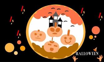Vector graphic of world Halloween day for world Halloween day celebration. flat design. Line art design. flyer design. flat illustration. Banner design. October 31