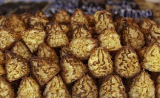 Coconut pastes in a market photo