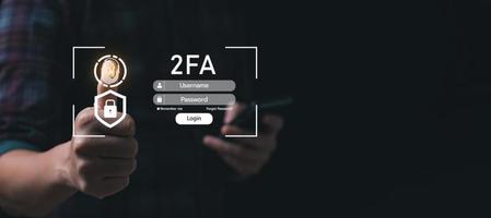 login and password cyber security concept Data protection and secure internet access cyber security. secure access to users personal information security and encryption photo