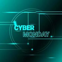 Cyber Monday sale digital circuit background banner template for business promotion vector