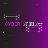 Cyber Monday sale digital circuit background banner template for business promotion vector
