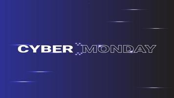 Cyber Monday sale digital circuit background banner template for business promotion vector