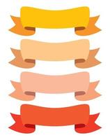 Set Of Various Flat Ribbons vector