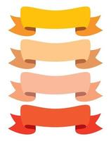 Set Of Various Flat Ribbons vector