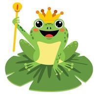 Cartoon Illustration Of A Frog vector
