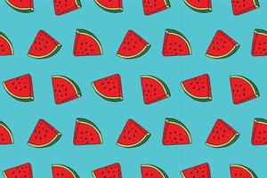 Seamless watermelon pattern vector