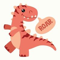 Roar Significa Che Ti Amo a Dinosauro Illustrazione Vettoriale