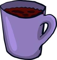 Cup of coffee , illustration, vector on white background