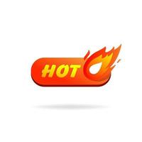 Hot sale fire button on white background vector. vector