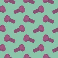 Purple screw,seamless pattern on green background. vector