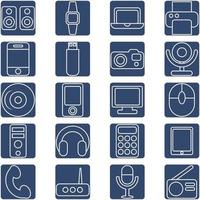 Technology devices, illustration, vector on a white background.