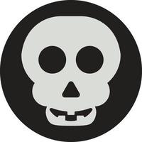 Scary skull, illustration, vector, on a white background. vector