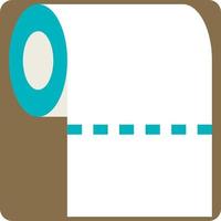 White toilet paper roll, illustration, vector on a white background.