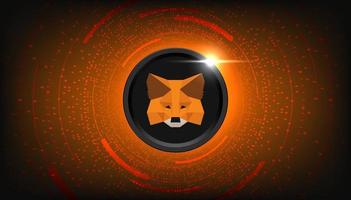 MetaMask crypto wallet for Defi, Web3 Dapps and NFTs concept banner background. vector