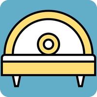 King sized bed, illustration, vector, on a white background. vector