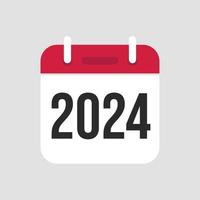 2024 Calendar icon symbol vector. vector