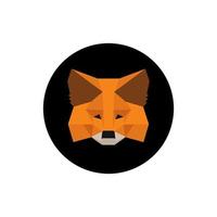 MetaMask crypto wallet for Defi, Web3 Dapps and NFTs icon isolated on white background. vector