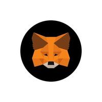 monedero criptográfico metamask para defi, web3 dapps e icono nfts aislado en fondo blanco. vector