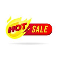 Hot sale fire button on white background vector. vector