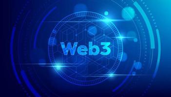 web3 nueva tecnología, descentralización, tecnologías blockchain y economía basada en tokens. vector