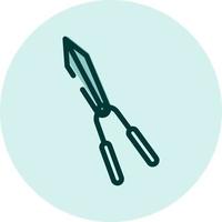 Farming scissors, illustration, vector on a white background.