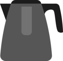 Electric grey kettle, illustration, vector on a white background