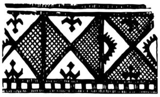 Cloth Pattern Detail of New Zealand repeating cloth pattern, vintage engraving. vector