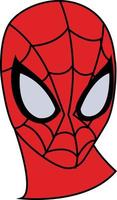 Spider man mask, illustration, vector on white background.