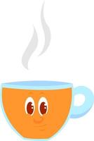 Orange tea, illustration, vector on white background.