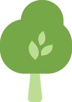 Green tree, illustration, vector on a white background.