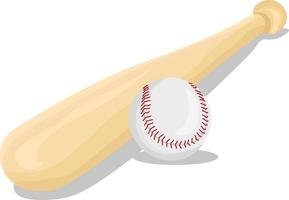 Baseball bat, illustration, vector on white background