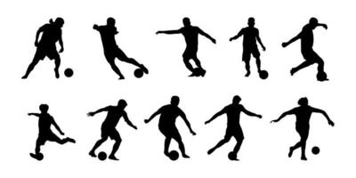 football player silhouette collection vector