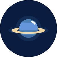 Saturn planet, illustration, vector, on a white background. vector