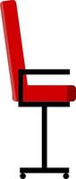 Red chair, illustration, vector on white background.