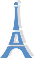 The Eiffel Tower, icon illustration, vector on white background