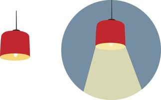 Ceeling lamp ,illustration, vector on white background.