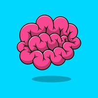 ilustración de iconos de vector de dibujos animados de cerebro. concepto de caricatura plana. adecuado para cualquier proyecto creativo.