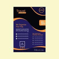 travel sale flyer template vector