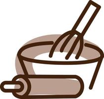 Baking hobby, illustration, vector on a white background.