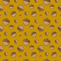 Acorn wallpaper, illustration, vector on white background.