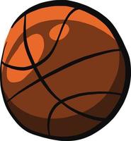 Orange basketball ball, illustration, vector on a white background.