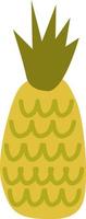 Yellow pineapple, illustration, vector, on a white background. vector