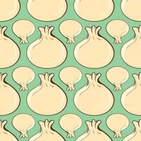 Georgian khinkali, seamless pattern on green background. vector